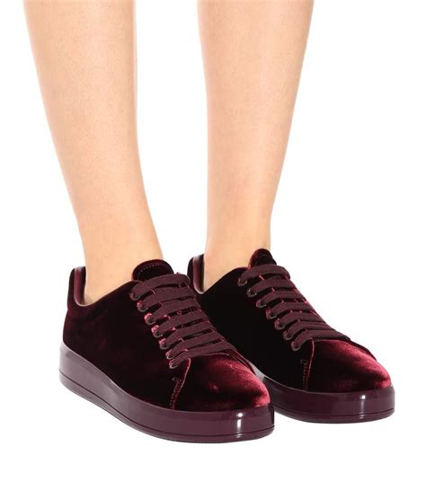 prada velvet sneaker shoes